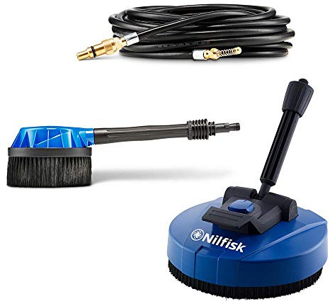 Nilfisk Original Hochdruckreiniger Click&Clean Starter Pack, Patio, Rotierende Bürste, 8m Rohrreinigungsset