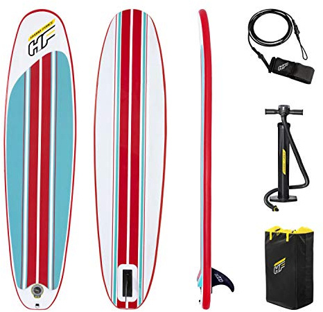 Bestway Hydro-Force Compact Surf Board 8, Inflatable Surf Set, with Travel Bagmpact SURF 8 Inflatable Boards for Stand-Up Paddling, Multi-Coloured,2.43m x 57cm x 7cm