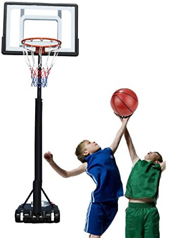 Basketballkörbe Kinder Tragbarer Mobiler Anhebbarer Basketballkorb, Mit Rückwand Und Nachfüllbarem Sockel, Dunk-Spiel Für Kinder Und Jugendliche (Color : A2, Size : 82X60CM/32X23IN)
