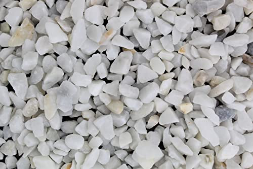 Ziersplitt 1 kg Carrara gewaschen Körnung 9-12 mm Splitt Gartenkies Teichkies Dekokies Deko Wegkies Wegsteine Zierkies