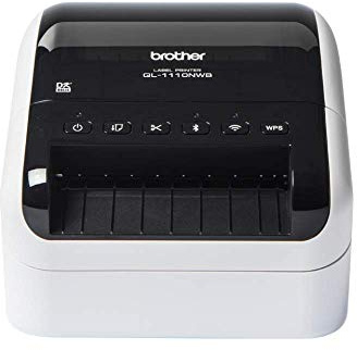 Brother QL-1110NWBc Label Printer | Shipping Labeller | | Wireless/USB 2.0 | Desktop | Wide Format 4 Inch Labels | UK Plug