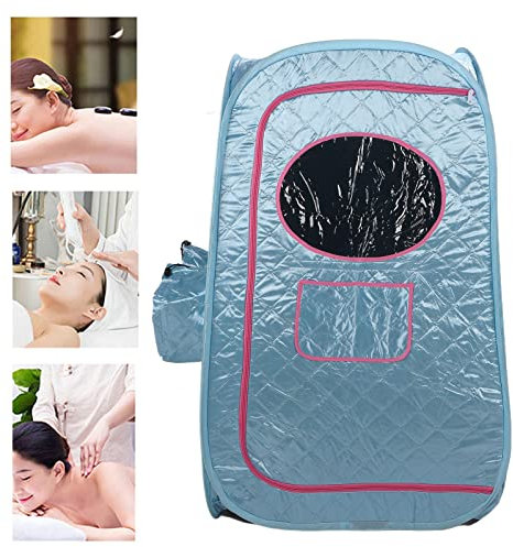 KANBUN Kit de Sauna Home, kit de Sauna intérieur Portable pour 2 Personnes, avec télécommande, Chaise Pliante, Pot de Vapeur de Sauna, Spa de Sauna à Vapeur réglable de 1 à 9 Vitesses, Vous Pouvez