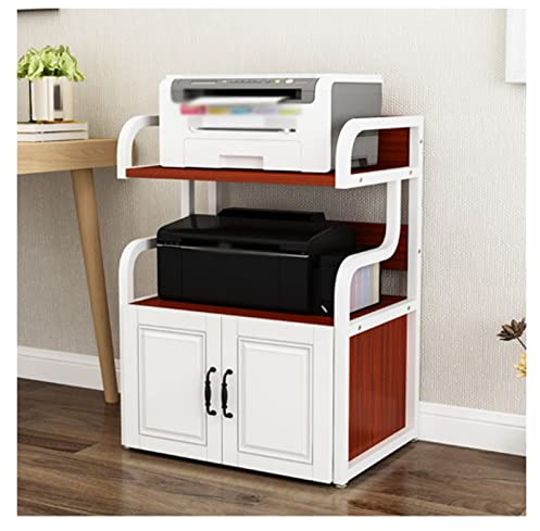 SUNESA Druckerständer Druckerhalter 3-stöckiger Druckerständer, Druckertisch for das Heimbüro mit Ablagefach, 21,6 x 15,7 x 32,2 Zoll Druckerregal druckerschrank