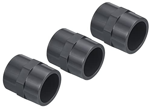 PATIKIL G3/4 Hembra Rosca Tubo Montaje, 3 Paquete UPVC 3/4 Pulgadas Zócalo Recto Tubo Manguera Conector Adaptador para Agua Tuberías, Gris