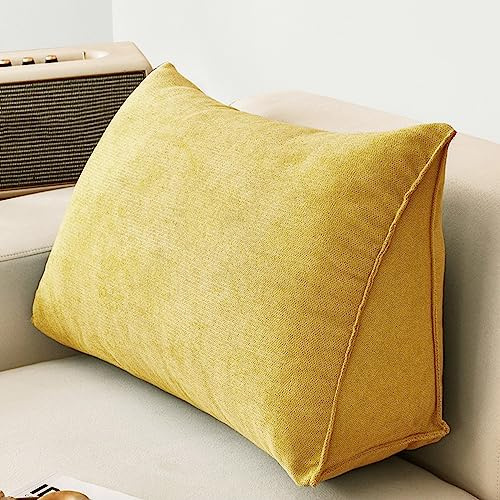NENIUX - Cuscino a cuneo grande per lettura, cuscino per testiera triangolare, cuscino di supporto lombare/dorsale con copertura sfoderabile per letto diurno, divano, tatami, casa, 60 * 35 * 20 cm