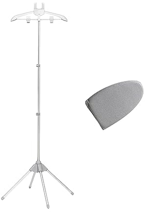predolo Ironing Machine Holder, Foldable Drying Rack for Clothes, Portable Steamer, gray