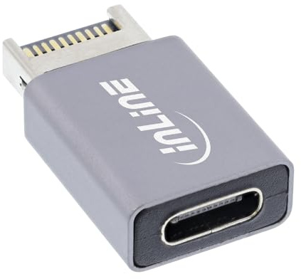 InLine® USB 3.2 Adapter, intern USB-E Frontpanel Stecker zu USB-C Buchse