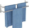 JIAPAIDUO Double Towel Rail Wall Mounted, 60cm Bathroom Towel Rails, Stainless Steel Towel Holder, Bathroom Towel Rack, Hand Towel Rail for Bathroom Shower Storage, Kitchen, Brushed Nickel