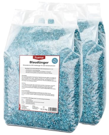 Ruemar Blaudünger NPK Dünger für Pflanzen 25 kg Universal Langzeitdünger Obst und Gemüse Blumen 8 8 8 organischer Pflanzendünger Zimmerpflanzen (2x12,5 kg)