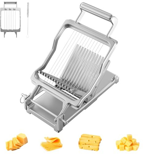 RemixOri Cortadora de Queso Comercial, Cortador de Queso Cheddar con Grosor de 1 cm y 2 cm, Cuchilla de Alambre de Acero Inoxidable 316, Ideal para Restaurantes, Catering y Cocinas Domésticas