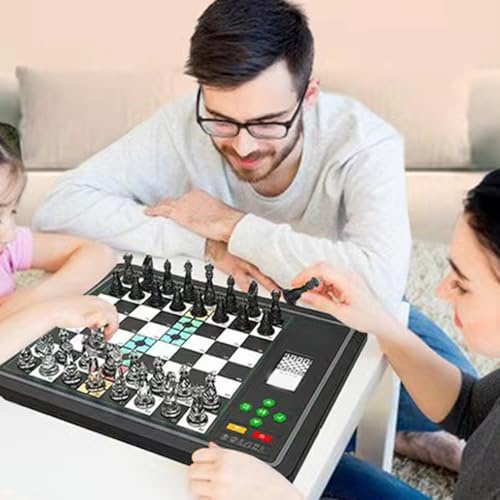 Jeu D'échecs électronique, Jeu D'échecs sur Ordinateur Magnétique Portable, Améliore Les Compétences Logiques pour Les Enfants Adultes Débutants, Jeu D'échecs électronique pour