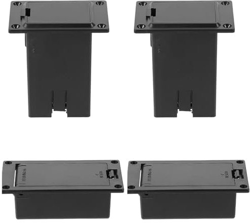 WESIEVYA 4 Pièces Boîtier Pour Pile Support Pour Pile De Guitare Et Basse Remplacement Pour Micro Actif Lot De Compartiments De