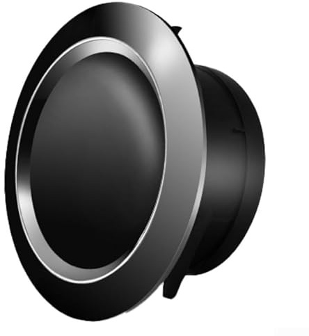 Grille d'aération ronde pour grille d'aération 100 mm, 125 mm, 150 mm, 200 mm, noir, grille d'entrée d'air, couvercle de ventilation d'échappement ABS (100 mm)