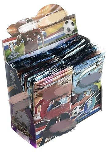 Football Star Trading Cards, 288PCS Football Star Anime Cards Champions Premier League Collectible Playing Card Photo Game for Kids Birthday Gift for Children(36 Packs,8 Cards/Pack)