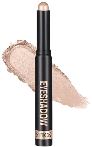 Erinde Creme Lidschattenstift, Hochpigmentierter und Schimmernder Eyeshadow Stick, Wasserfest & Langanhaltend, Metallischer Glanz für Strahlende Augen, Vegan & Tierversuchsfrei #02