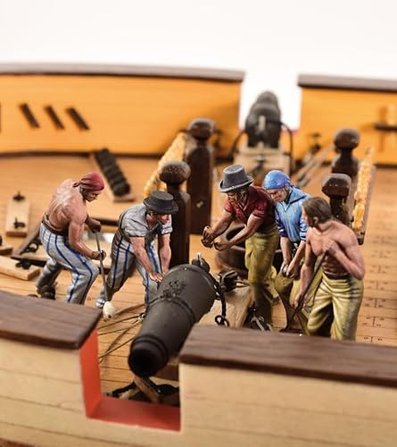 Artesanía Latina Set de 10 Figuras de Artilleros Navales 1700-1815, Metal, Escala 1:48, Modelo 22906F, 20-25mm, Sin Pintar