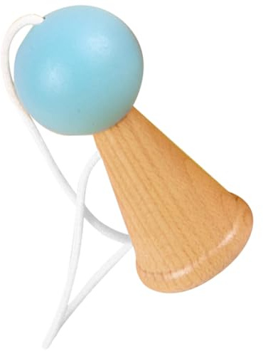 QUMIIRITY Kendama Holzspielzeug mit Seil Pädagogisches Geschicklichkeitsspielzeug für Kinder und Erwachsene Koordinationsübung und Freizeitspiel