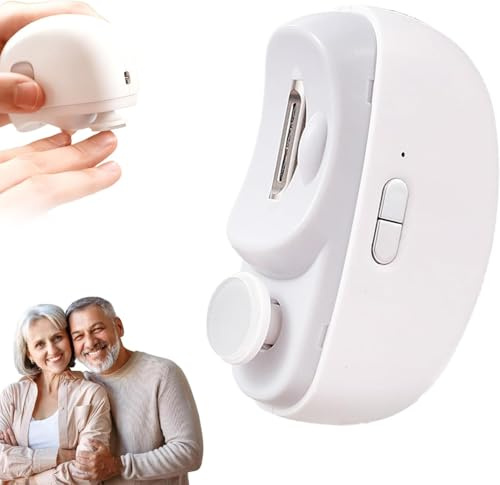 Coupe-ongles électrique 2 en 1 coupe-ongles électrique avec éclairage LED, lime à ongles électrique portable silencieuse pour le ponçage et le polissage, pas de bruit, avec couvercle à ongles contre