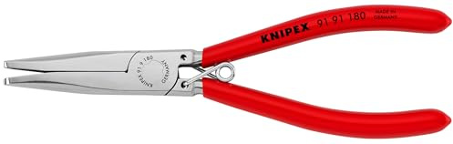 KNIPEX Pince à agrafes de sellerie polie miroir gainées en plastique 180 mm, 91 91 180