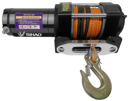 Paranco Elettrico Verricello elettrico 3500LBS 12V, fuoristrada impermeabile IP55 per corda sintetica per auto/ATV/barca/rimorchio