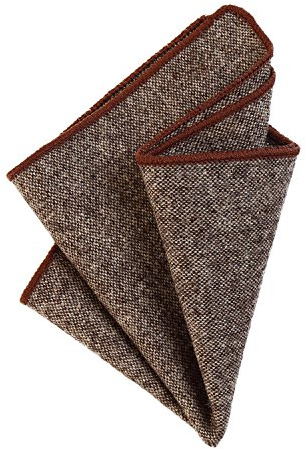 DonDon Herren Einstecktuch Taschentuch 23 x 23 cm zum selber falten aus Baumwolle Tweed Style einfarbig