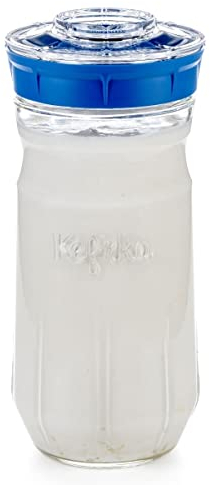 Kefirko Fermentations Set | Milch- und Wasserkefir selber herstellen - 1,4L (Blau)