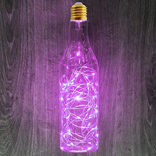 1w Purple LED Fairy String Decorative Filament Light Bulb E27 Glass Bottle Festive Lamp 240v Mains