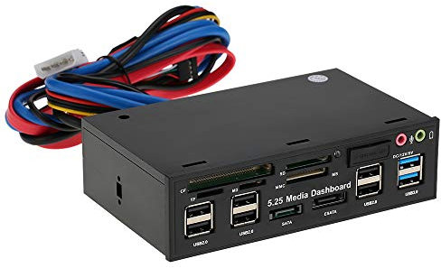 Desconocido Multifunción USB 3.0 Hub eSATA Puerto SATA Lector de Tarjeta Interna PC Media Panel Audio Frontal para SD MS CF TF M2 MMC Tarjetas de Memoria