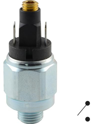 Fittingteile - Druckschalter mit Flachstecker - bis 10 bar für Hydrauliköl Druckluft Wasser (Stahl verzinkt - Schließer/Einstellbereich: 1-10 bar)