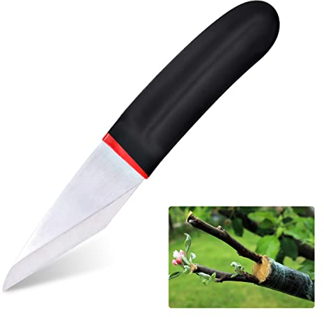 XiXiRan Gartenmesser, Scharfes Pfropfmesser, Okuliermesser Rostfreier Stahl, Gartenhippe, Garden Knife, Knospungsmesser, Gartenmesser für Obstbäume, Veredelungsmesser Gartenarbeit, Kunst, Picknick