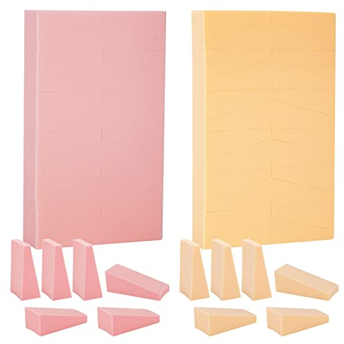 Sibba 48 Pezzi Ciprie Piccole Spugne per Trucco Blender Blender Shape Foundation Applicatore Kit Riutilizzabili Non Lattice Detergente Viso Spugne Cosmetiche per Crema Viso/Unghie