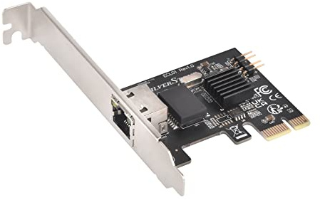 SilverStone Technology Tarjeta PCI Express de interfaz de red RJ45 de 2,5 Gbps, SST-ECL01