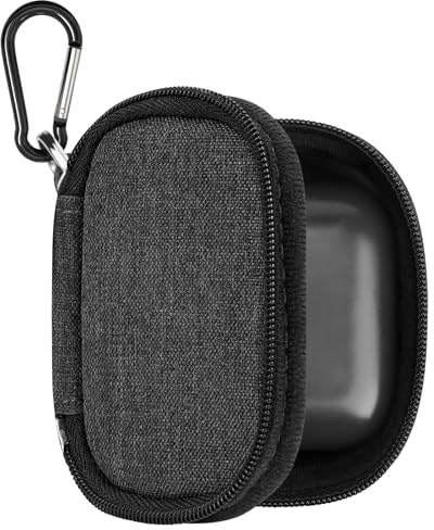 Geekria Earbuds Carrying Pouch Compatible with Bowers&Wilkins Pi8, Pi7 S2, Pi5 S2, Replacement Protective Travel Case with Cable Storage, Portable Earphones Organizer Bag (Dark Grey)