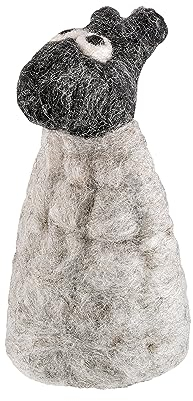 cilio Eierwärmer LANA Schaf, Handgefertigt in Nepal, aus fair gehandelter, wärmender Schafwolle, Hitze- und Waschbeständig, Perfekt für ein fröhliches Frühstück, 5 High, Weiß