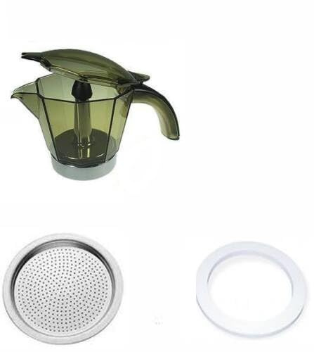 CARAFFA + GUARNIZIONE + DOCCETTA ALICIA DE LONGHI 4 TAZZE base EMK4 EMK42