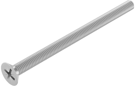 SECCARO Tornillo avellanado M6 x 90 mm, acero inoxidable V2A VA A2, DIN 965, Phillips / PZ, rosca completa, 20 unidades