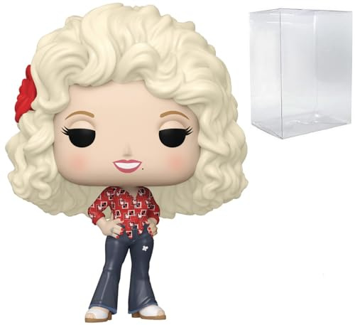 POP Rocks: Dolly Parton 1977 Tour Funko Vinyl Figure (Bundled with Compatible Box Protector Case), Multicolor, 3.75 inches
