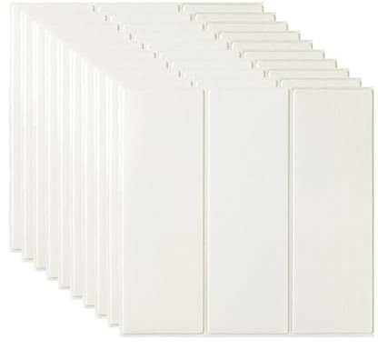 Camiraft 35 * 35cm 3D Wall Panels White Waterproof Self-Adhesive Wood Panels for Walls Wall Sticker Soft Foam Panels Original Wood Grain Panelling Ceiling Tiles,40PCS