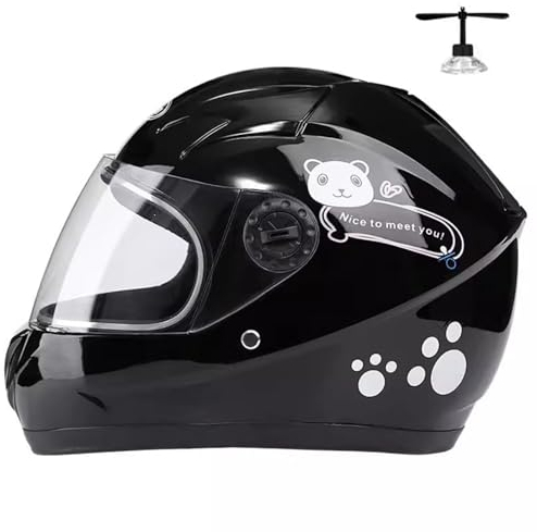QJWMatic Kinder-Motorradhelme Integralhelm Mit Visier Für Roller ATV Moped Mädchen Jungen Für 3–8 Jahre C,50-54CM