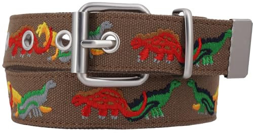 EANAGO Kinder Gürtel Jungen – Robuster Stoffgürtel mit Stickerei – Verstellbar 3–12 Jahre – Bequeme Schnalle – Hochwertiges Accessoire für Schule, Freizeit & Alltag