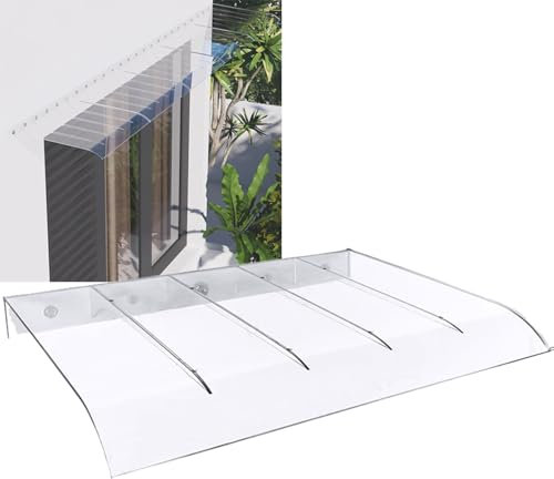 Outdoor-Sonnenschutz, transparent, Polycarbonat, Terrassenmarkise, Regenschutz für Fenster und Tür, 99 cm, 160 cm, 220 cm, Regen- und Schneeschutz, 40 x 320 cm