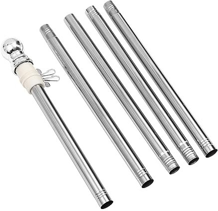 Sosoport Fahnenmast-kit Aus Edelstahl Mit Drehbaren Ringen Wandmontage Innen Und Außenbereich Geeignet Für Verschiedene Flaggen