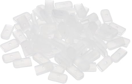 PATIKIL Tappi Silicone da 4mm per Cucito, 80Pz Stecche per Corsetti Corsetto Stecca Suggerimenti per l'Osso a Spirale Corsetto Colletto per Osso Poliestere, Bianco