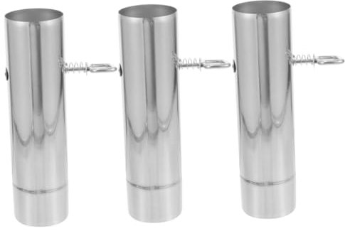 Yardwe 3St Kaminofen aus Metall Herd Verbrennung Lagerfeuer Grillen Kochen Grube Jet Metallauspuff Campingschlauch Campingversorgung Schornstein Metallabzug Rostfreier Stahl Silver