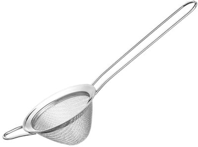 Quystetes Piccolo colino in acciaio a maglia fine, mini colino per cocktail, tè, , caffè e bevande