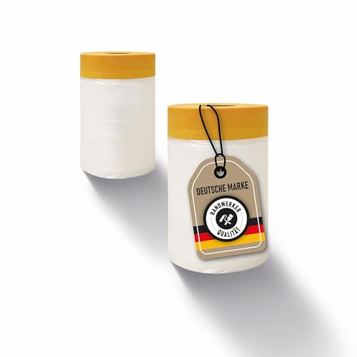 ELITE 2x Turbo Cover Gold 550 mm x 33 m - Goldband-Masker | WASHI-Spezialpapier, LDPE-Folie 0,015 mm, UV-beständig 6 Wochen, hitzebeständig bis 100°C