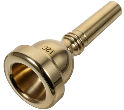 BESPORTBLE Boquilla Práctica Dorado Alto Metal para Trombón 12c Diseño de Simple para Uso en Presentaciones Diaria