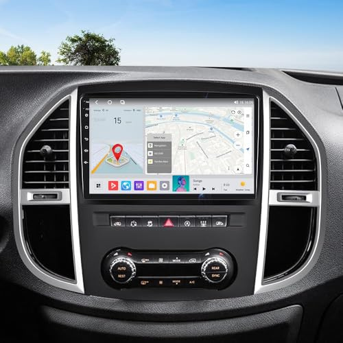 Radio de coche Android 14 4 + 64 G para Mercedes Vito 3 W447 2014-2020, pantalla táctil de 10 pulgadas, Android Auto Radio 2 Din estéreo Carplay Display DSP RDS Bluetooth Mirror Link+cámara de visión