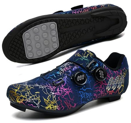 YIENHUI Fahrradschuhe Für Herren Und Damen – Atmungsaktive Indoor- Und Outdoor-Fahrradtrainer, rutschfeste Gummisohle, No-Lock-Flat-Pedal-Sneaker, Komfortable Spin-Bike-Sneaker