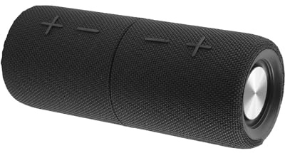 INTEMPO Aria Duo Wireless Speaker, Bluetooth 6.0, 20 W, TWS | Magnetic dual-use design, 2400 mAh rechargeable battery, USB-C charging, IPX4 splash resistance, black fabric finish